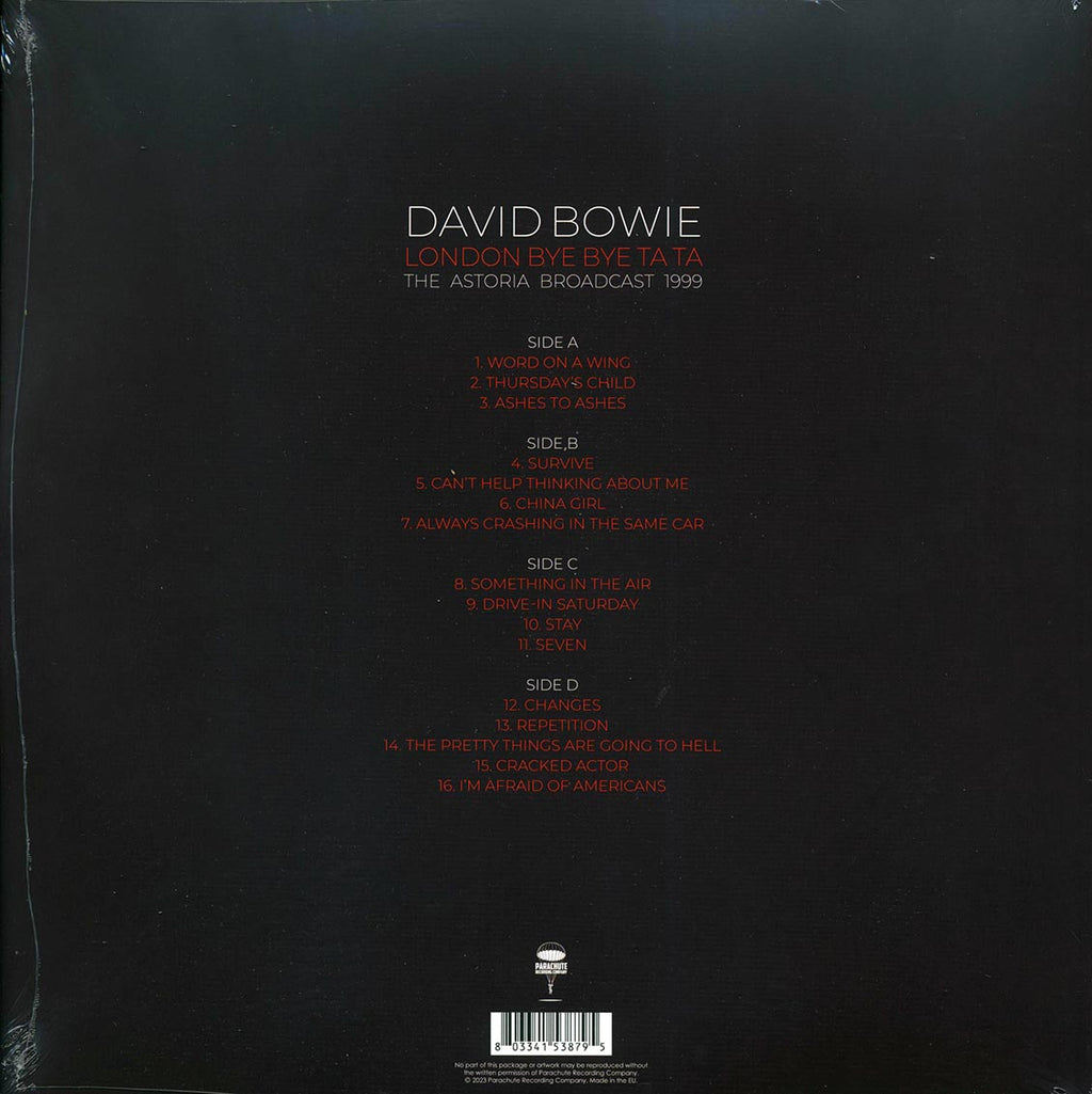 David Bowie - London Bye Bye Ta Ta: The Astoria Broadcast 1999 (2xLP) Vinyl Record