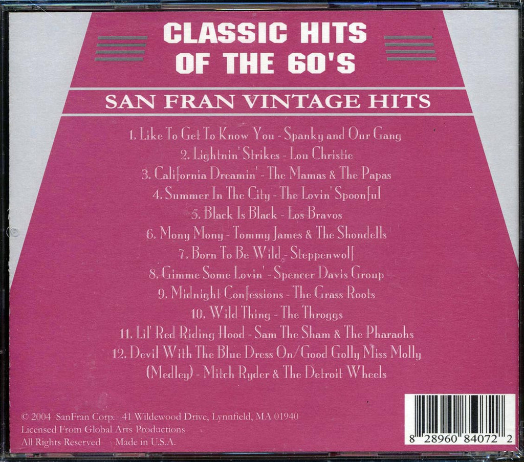 The Mamas & The Papas, The Troggs, Los Bravos, Steppenwolf, Etc. - Classic Hits Of The 60's Music CD