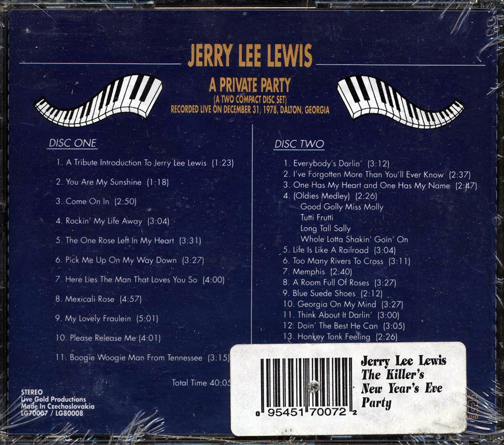 Jerry Lee Lewis - A Private Party: Recorded Live On December 31, 1978, Dalton, Georgia (24 tracks) (2xCD) Music CD