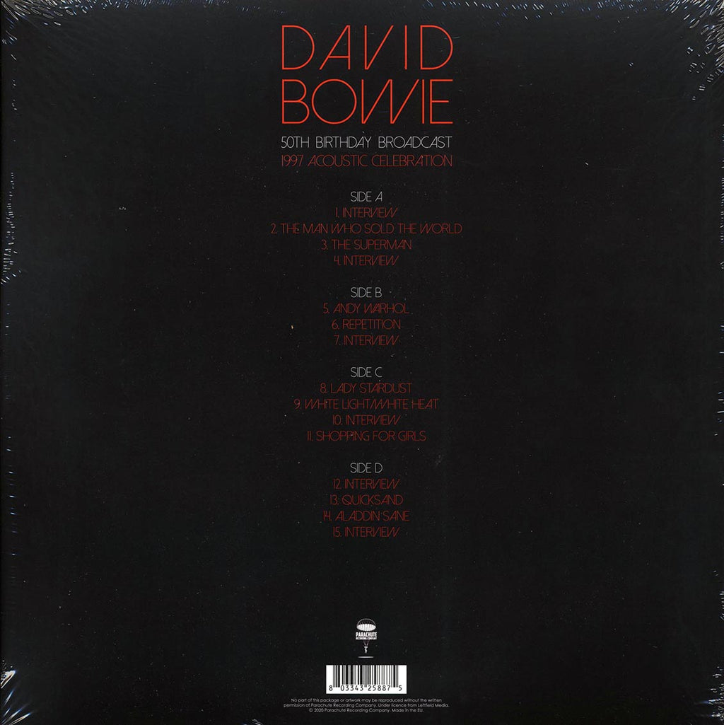 David Bowie - 50th Birthday Broadcast: 1997 Acoustic Celebration (2xLP) Vinyl Record