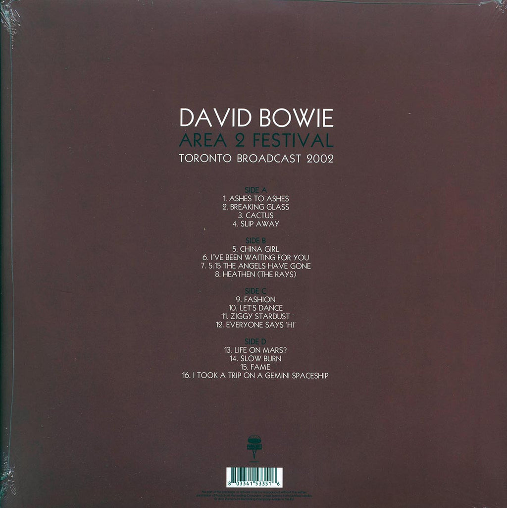 David Bowie - Area 2 Festival: Toronto Broadcast 2002 (ltd. ed.) (2xLP) (white vinyl) Vinyl Record