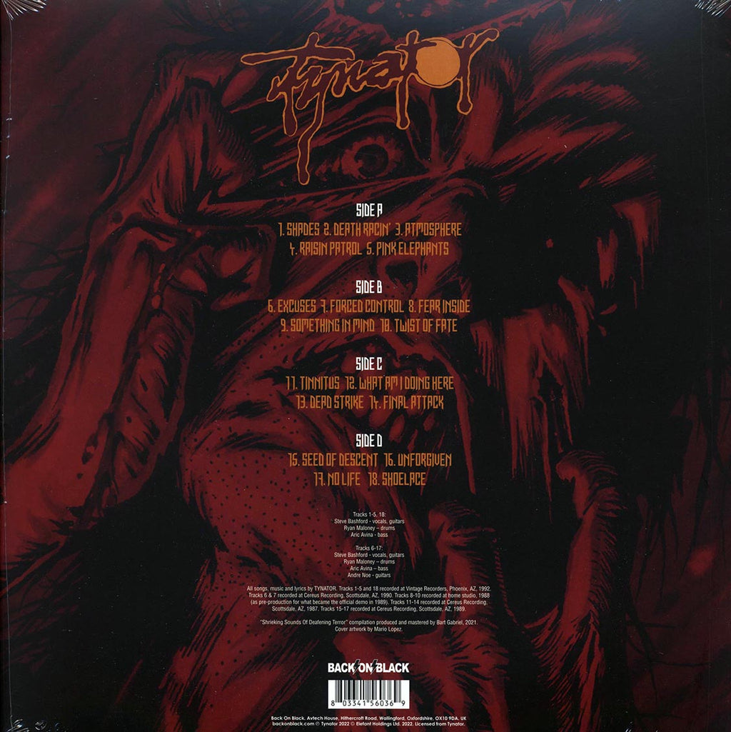 Tynator - Shrieking Sounds Of Deafening Terror (ltd. ed.) (2xLP) (red vinyl) Vinyl Record