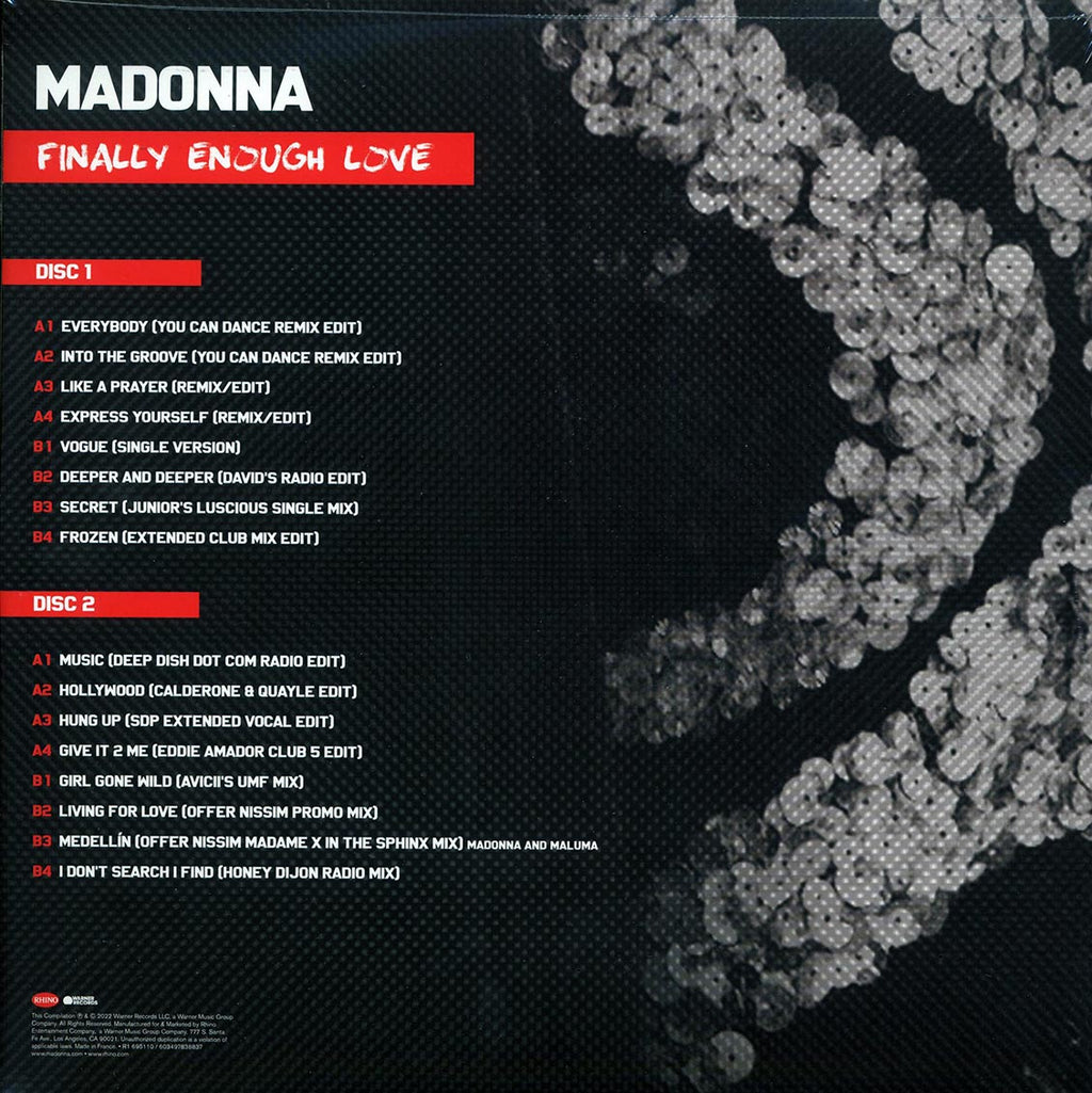 Madonna - Finally Enough Love (ltd. ed.) (2xLP) (remastered) (clear vinyl) Vinyl Record