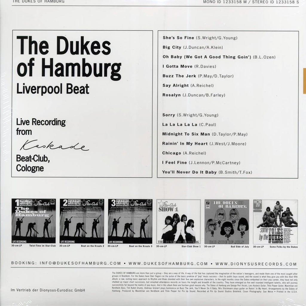 The Dukes Of Hamburg - Liverpool Beat Vinyl Record
