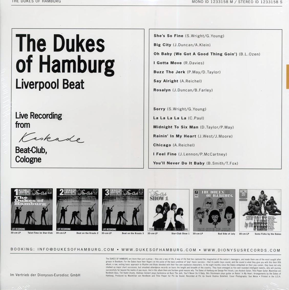 The Dukes Of Hamburg - Liverpool Beat Vinyl Record