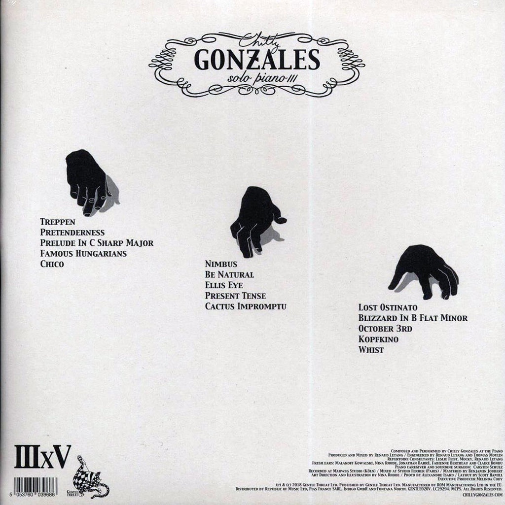 Chilly Gonzales - Solo Piano III (2xLP) (180g) Vinyl Record