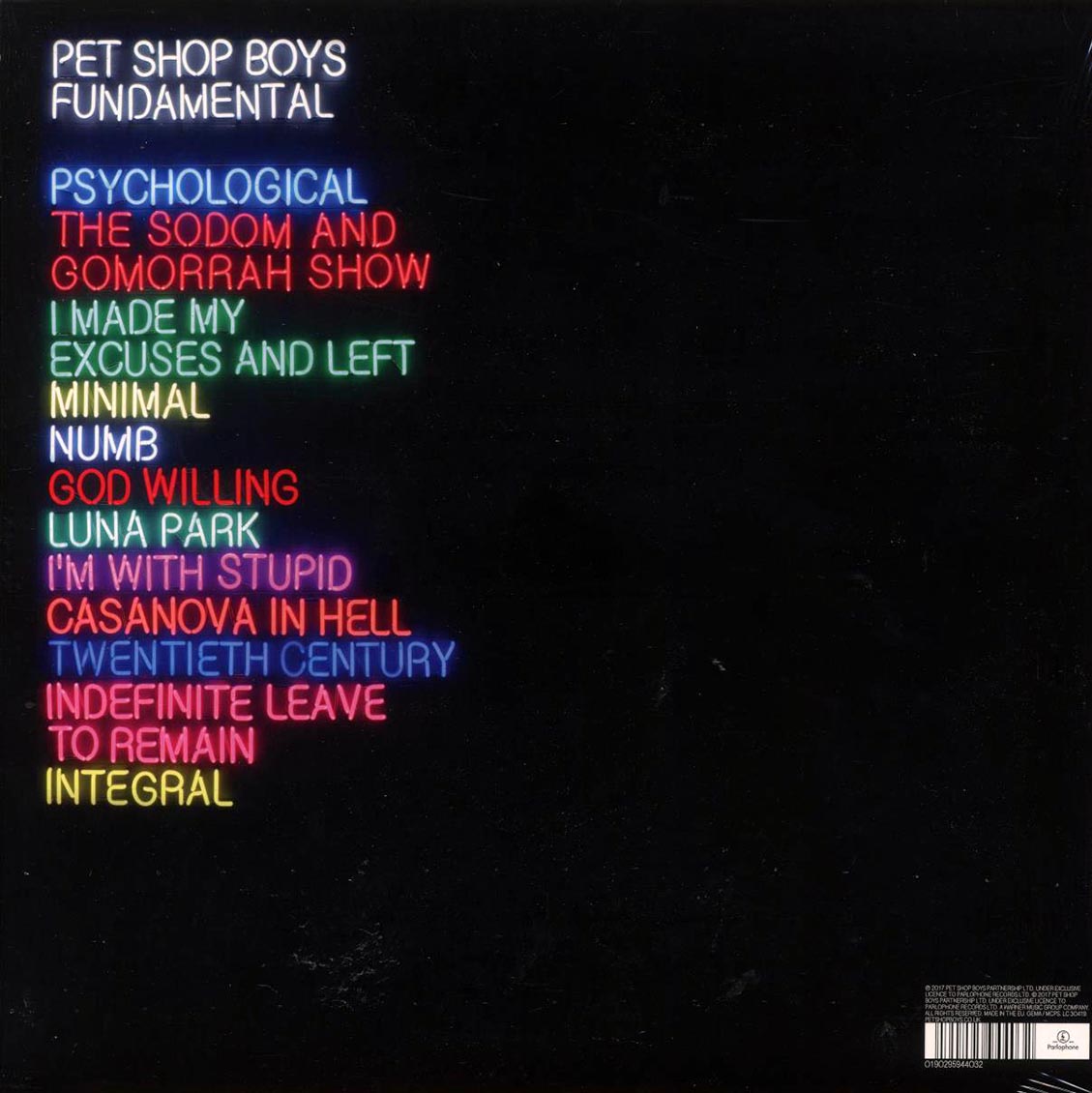 Pet Shop Boys - Fundamental (180g) (remastered) Vinyl Record