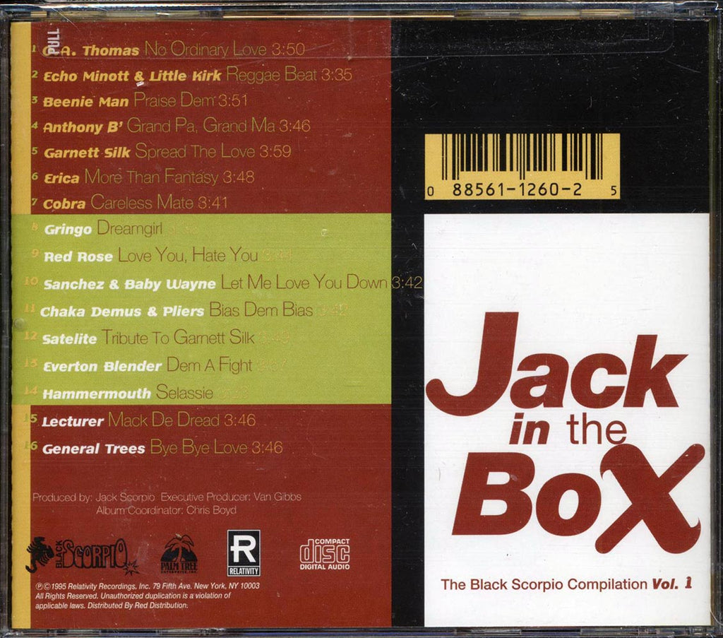 Garnett Silk, General Trees, Chaka Demus & Pliers, Etc. - Jack In The Box: The Black Scorpio Compilation Volume 1 Music CD