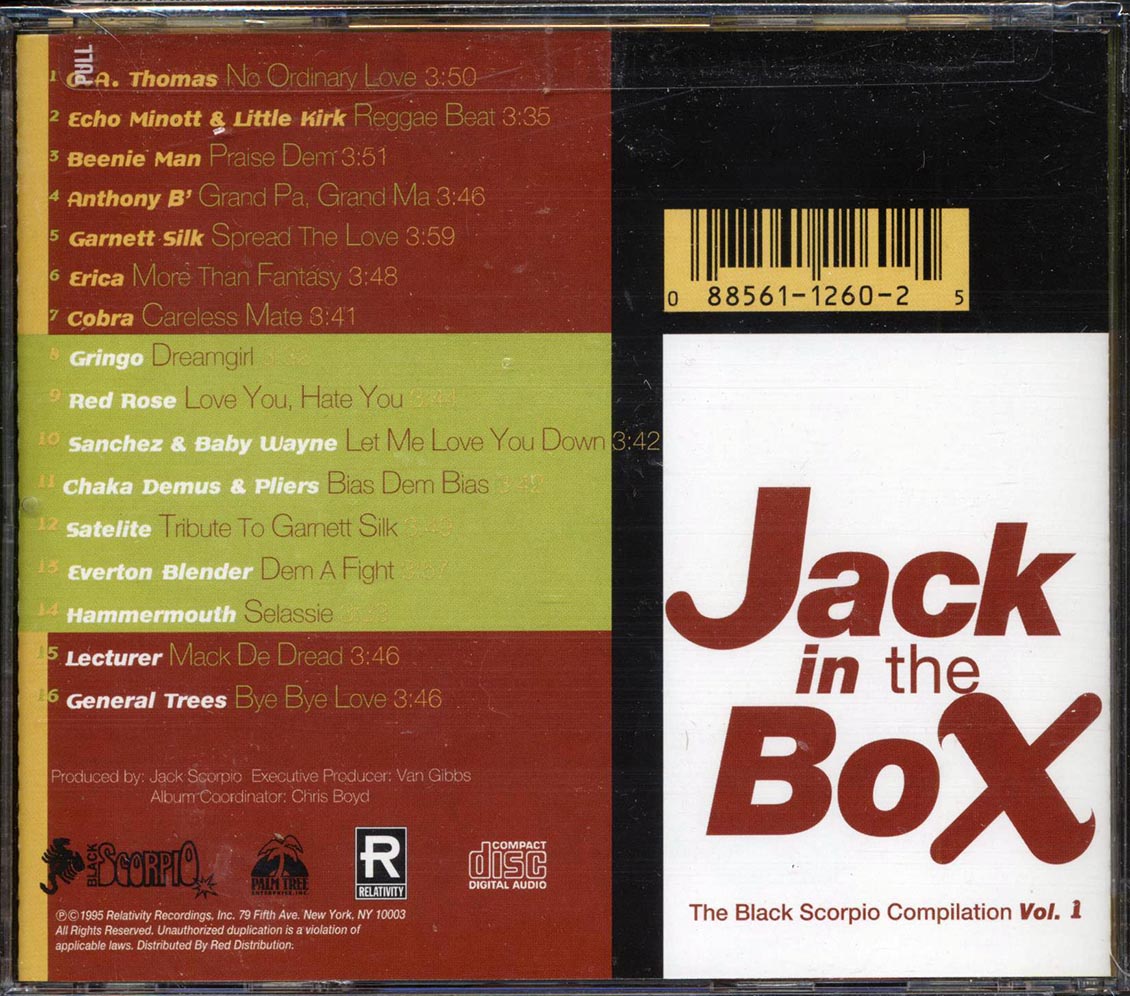 Garnett Silk, General Trees, Chaka Demus & Pliers, Etc. - Jack In The Box: The Black Scorpio Compilation Volume 1 Music CD