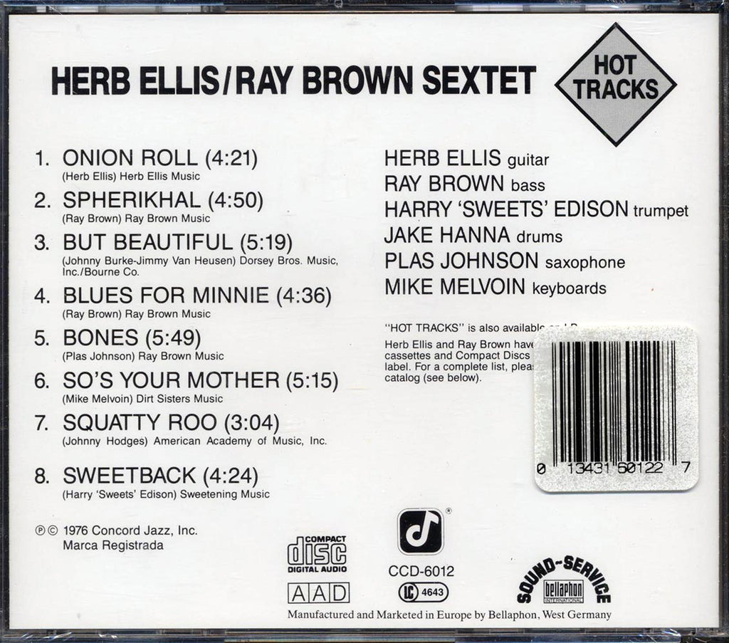 Herb Ellis, Ray Broan Sextet - Hot Tracks Music CD