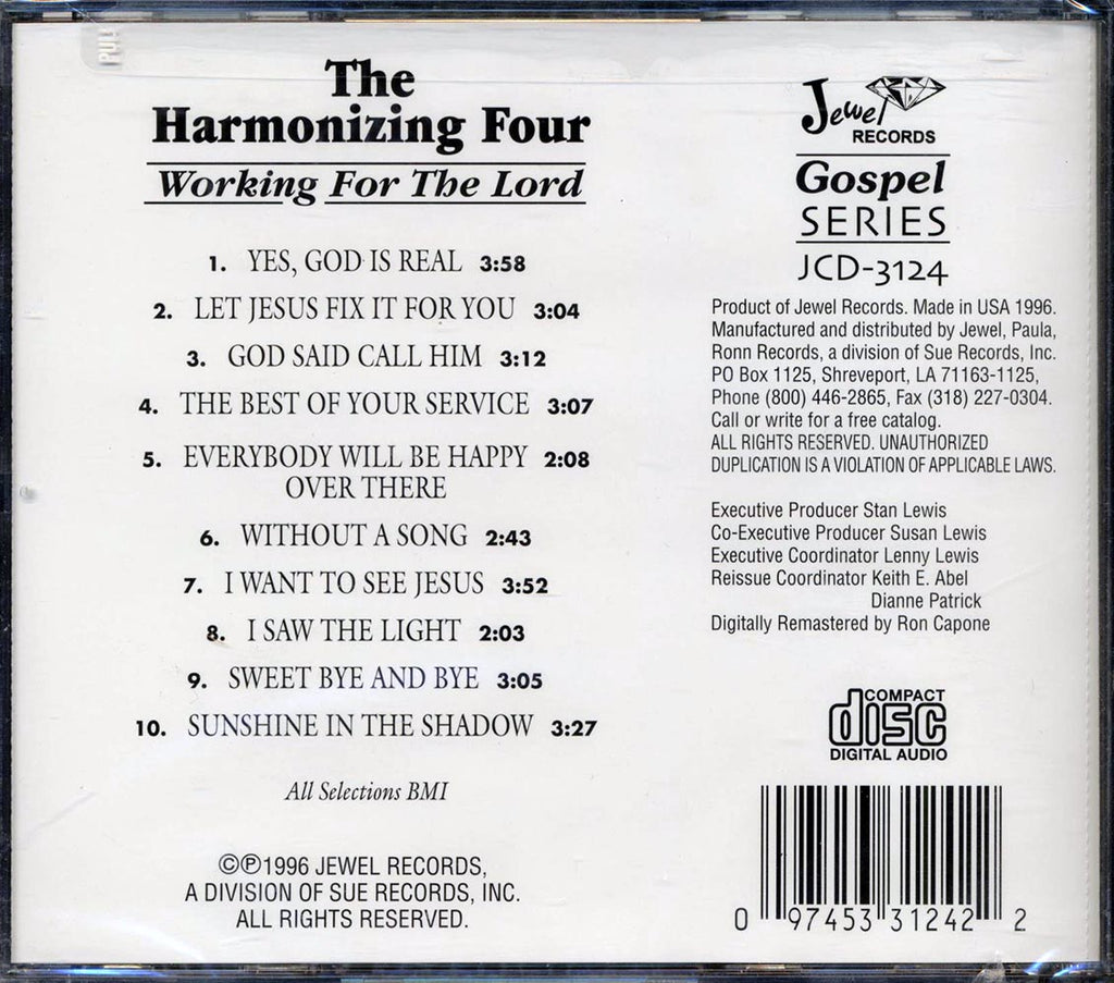 The Harmonizing Four - Working For The Lord Music CD