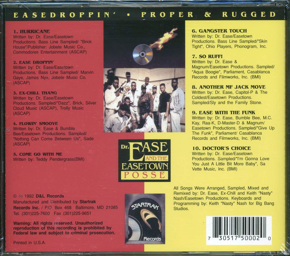 Dr. Ease & The Easetown Posse - Easedroppin': Proper & Rugged Music CD