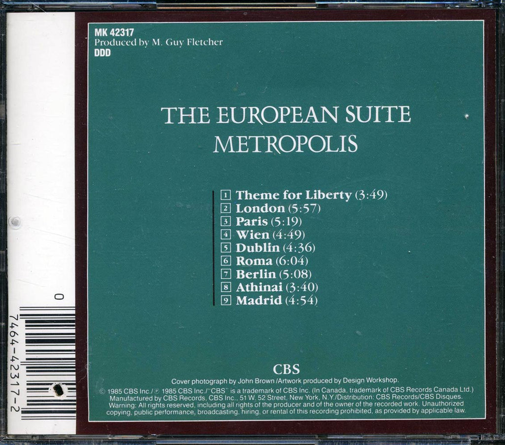 Metropolis - The European Suite (marked/ltd stock) Music CD