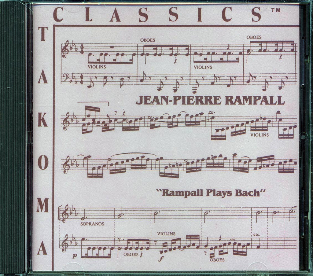 Jean-Pierre Rampall - Rampall Plays Bach Music CD
