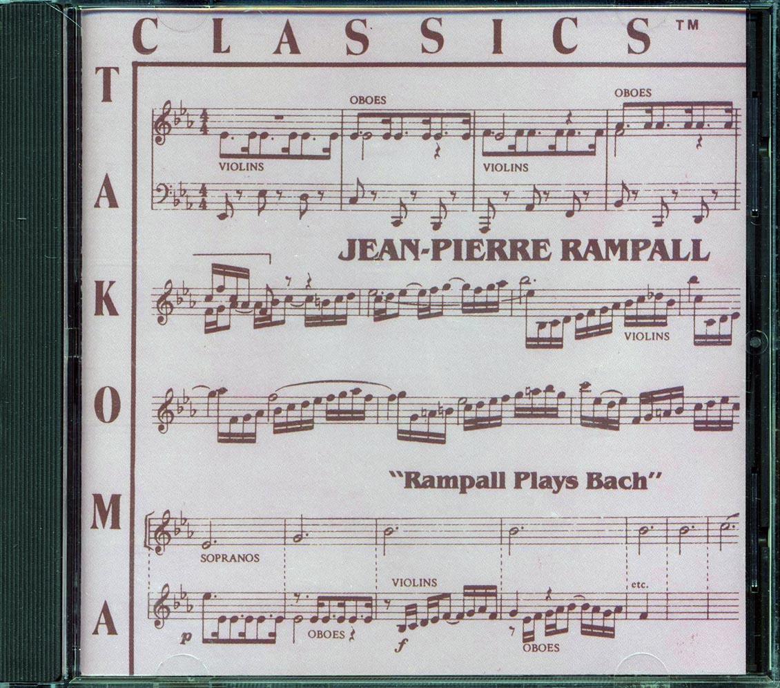 Jean-Pierre Rampall - Rampall Plays Bach Music CD