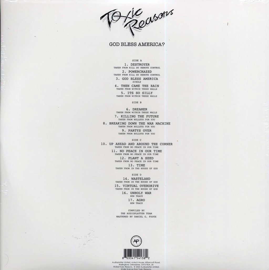 Toxic Reasons - God Bless America? (ltd. ed.) (2xLP) (red/white/blue splatter vinyl) Vinyl Record