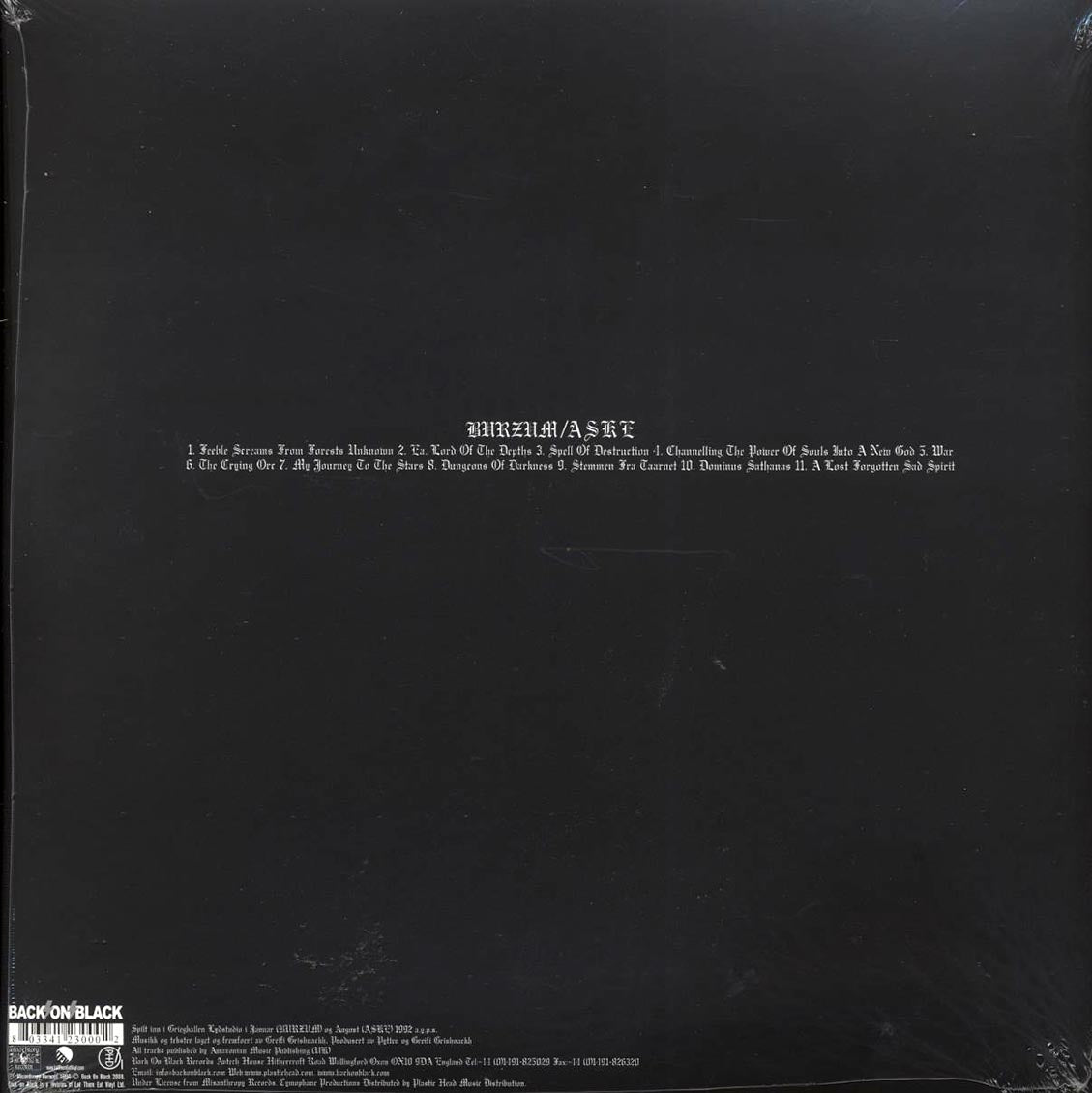 Burzum - Burzum/Aske (2xLP) Vinyl Record