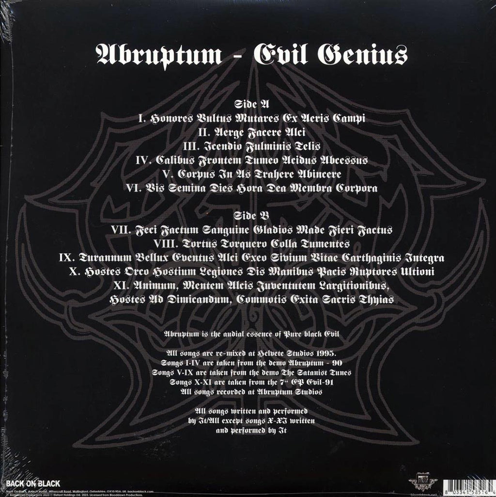 Abruptum - Evil Genius (ltd. ed.) (red vinyl) Vinyl Record