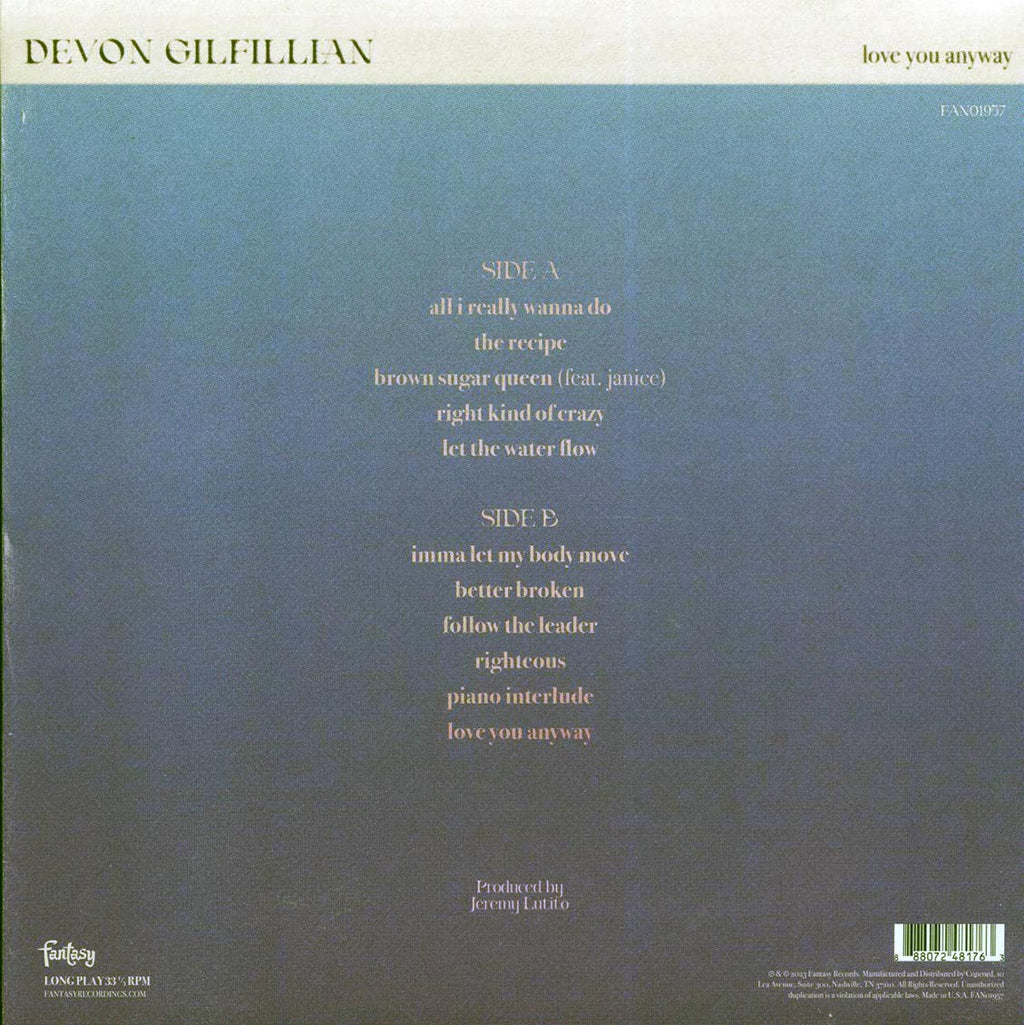 Devon Gilfillian - Love You Anyway (milky clear vinyl) Vinyl Record