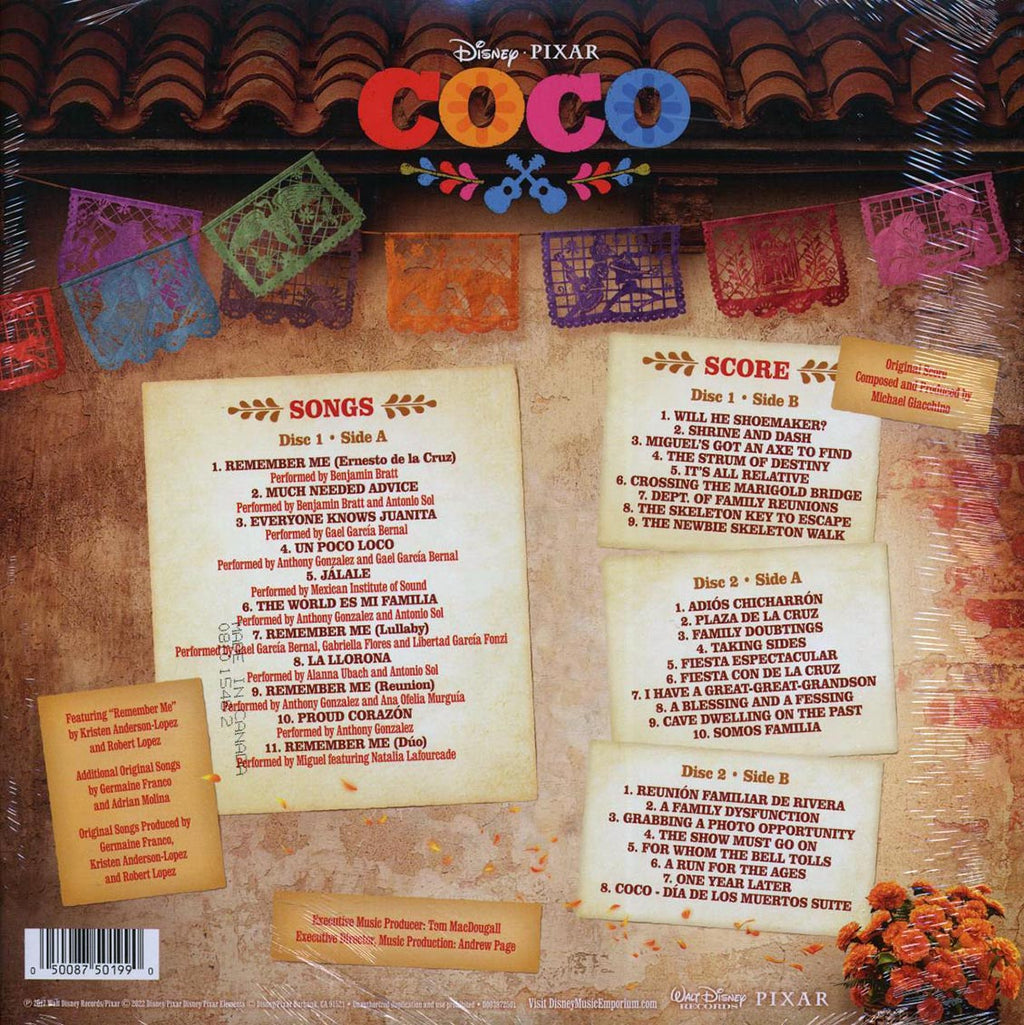 Michael Giacchino, Various - Coco: Original Motion Picture Soundtrack (2xLP) (marigold/azul vinyl) Vinyl Record