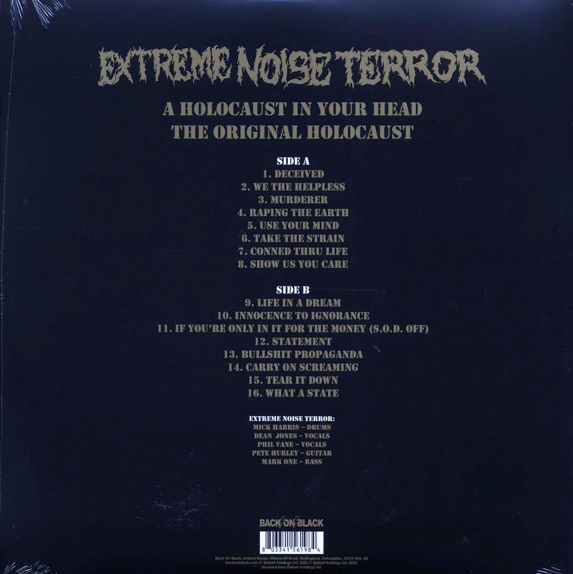 Extreme Noise Terror - A Holocaust In Your Head: The Original Holocaust (ltd. ed.) (gold vinyl) Vinyl Record