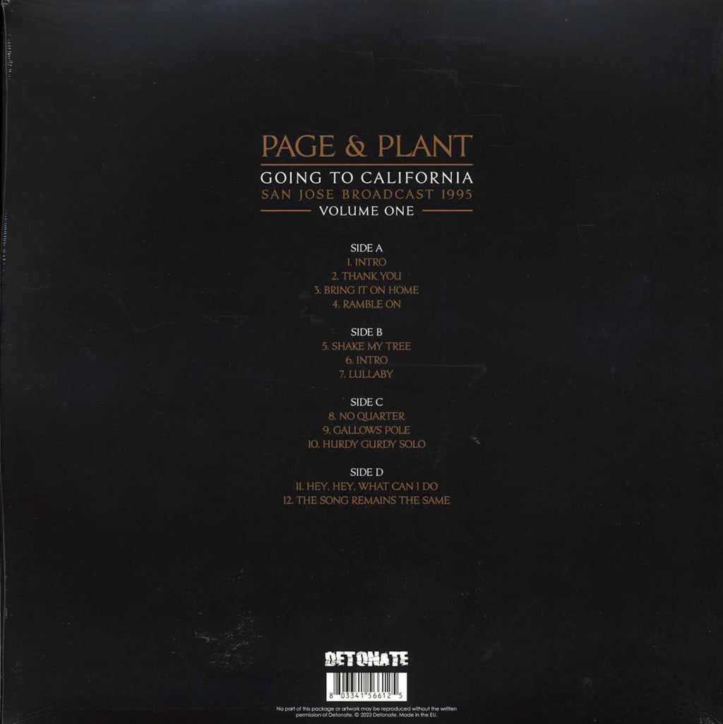 Jimmy Page, Robert Plant - Page & Plant Going To California Volume 1: San Jose Broadcast 1995 (ltd. ed.) (2xLP) (red vinyl) Vinyl Record