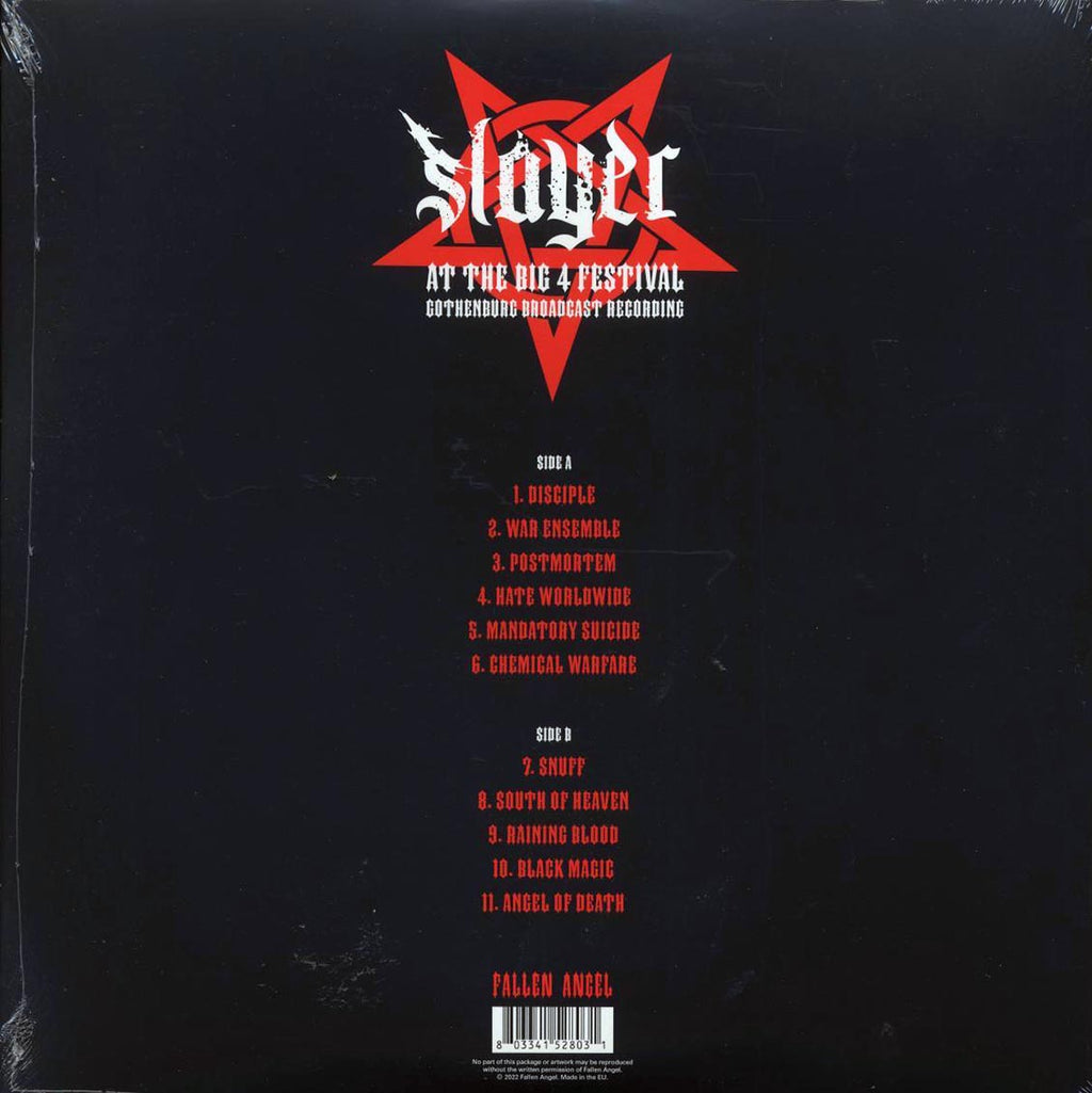 Slayer - At The Big 4 Festival: Gothenburg Broadcast Recording (ltd. ed.) (clear/red splatter vinyl) Vinyl Record