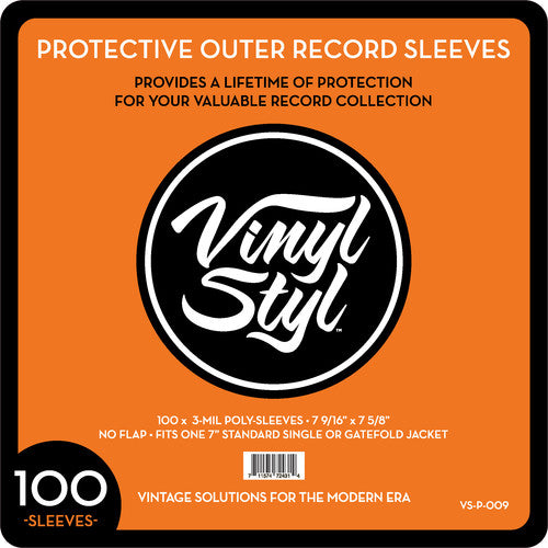 Vinyl Styl Vsp009 45 Rpm Record Oter Slv 100ct Clr - Vinyl Styl Vsp009 45 Rpm Record Oter Slv 100ct Clr - Bags/Sleeves