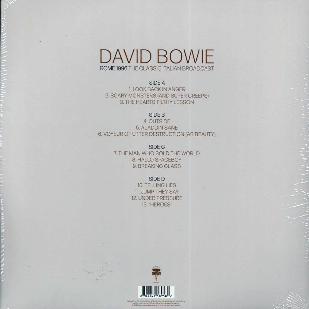David Bowie - Rome 1996: The Classic Italian Broadcast (ltd. ed.) (2xLP) (clear vinyl) Vinyl Record