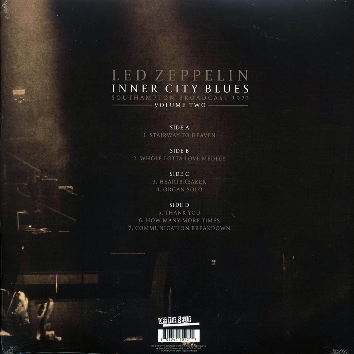 Led Zeppelin - Inner City Blues Volume 2: Southampton Broadcast 1973 (ltd. ed.) (2xLP) (white vinyl) Vinyl Record