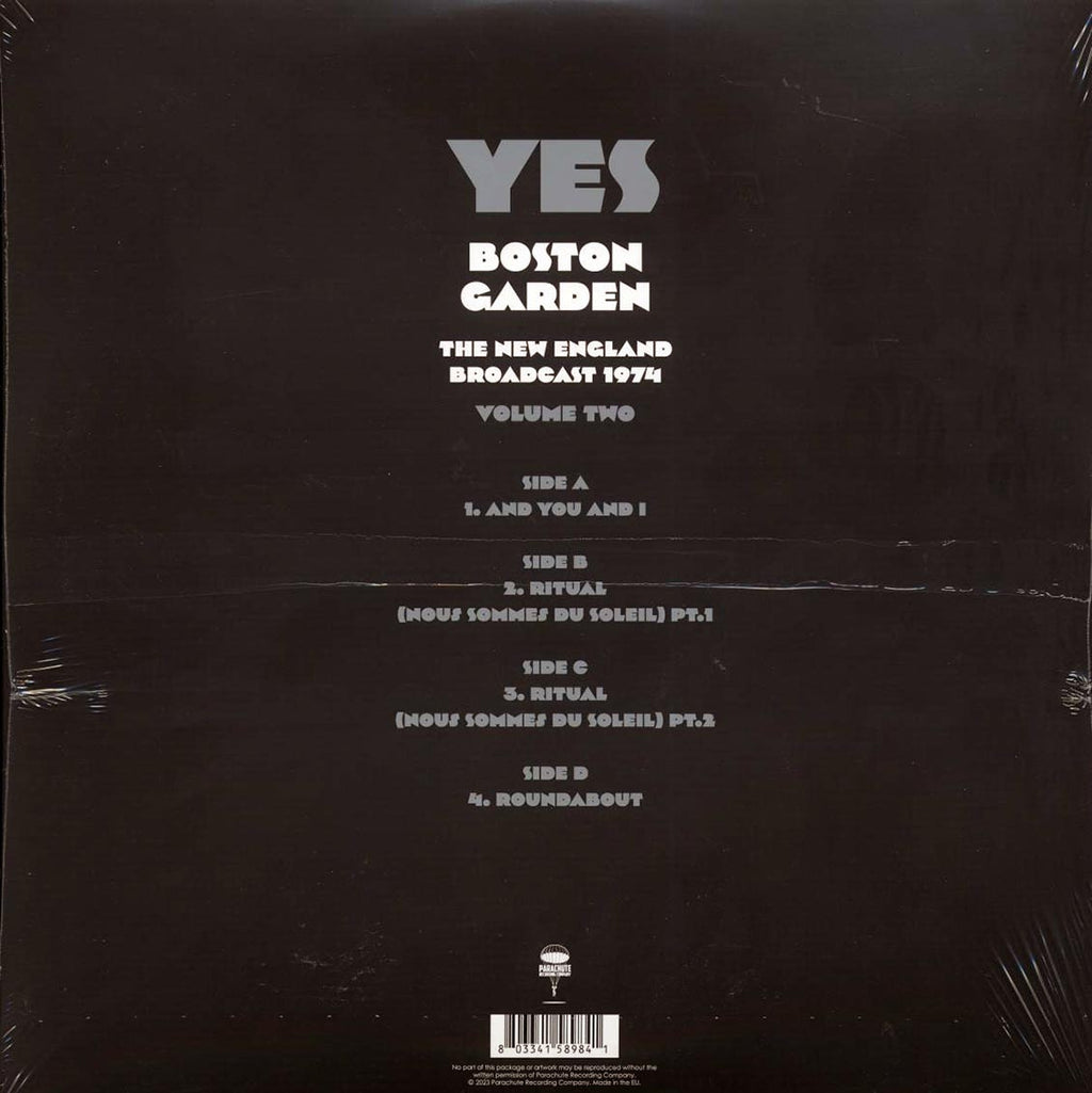 Yes - Boston Garden Volume 2: The New England Broadcast 1974 (2xLP) Vinyl Record