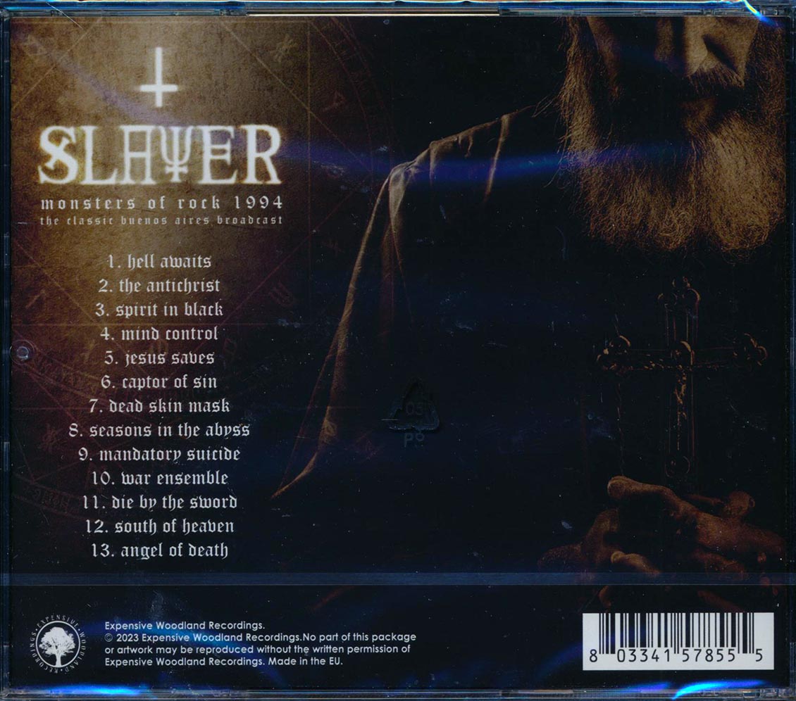 Slayer - Monsters Of Rock 1994 Music CD