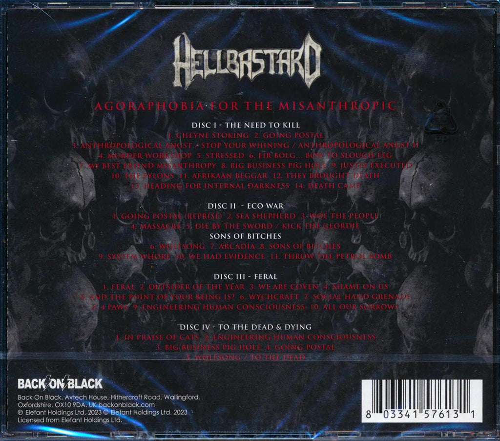 Hellbastard - Agoraphobia For The Misanthropic (40 tracks) (4xCD) Music CD