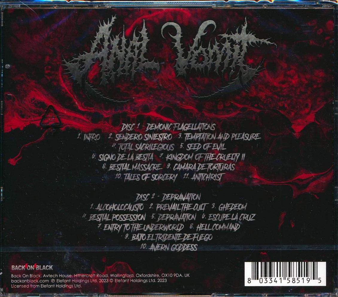 Anal Vomit - Demonic Flagellations + Depravation (2 albums on 2 CDs) (21 tracks) (2xCD) Music CD