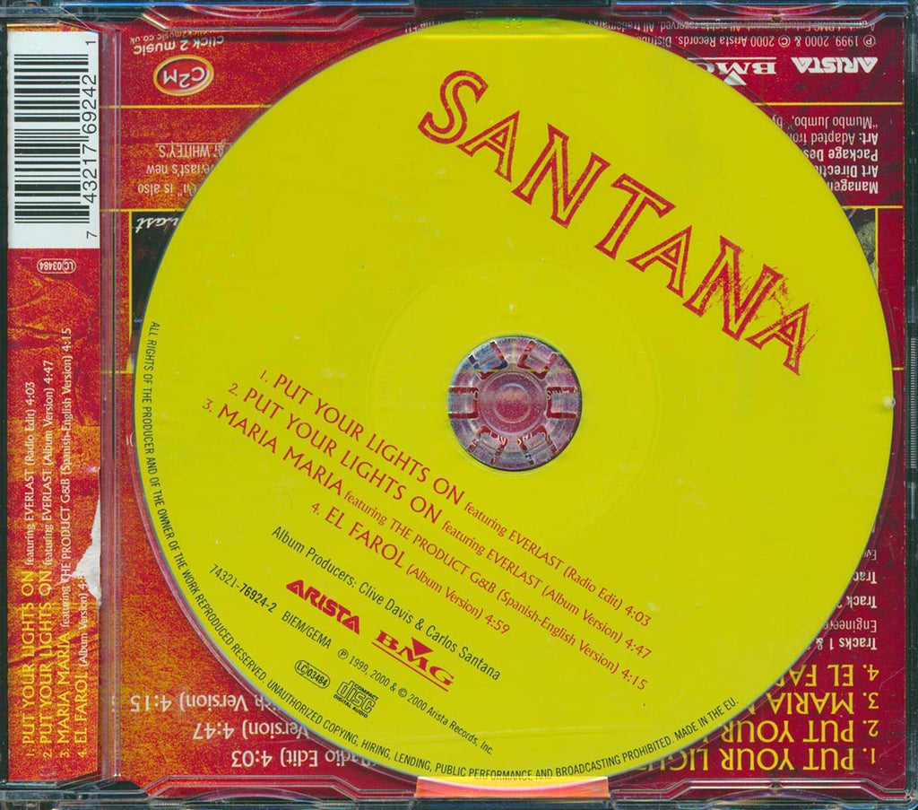 Santana, Everlast - Put Your Lights On Music CD