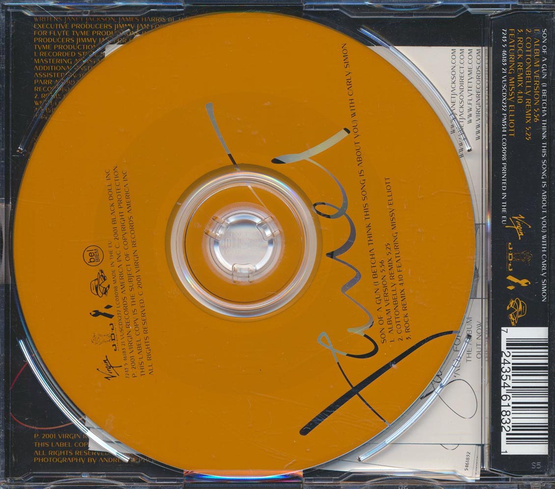 Janet Jackson, Carly Simon - Son Of A Gun (I Betcha Thnk This Song Is About You) Music CD
