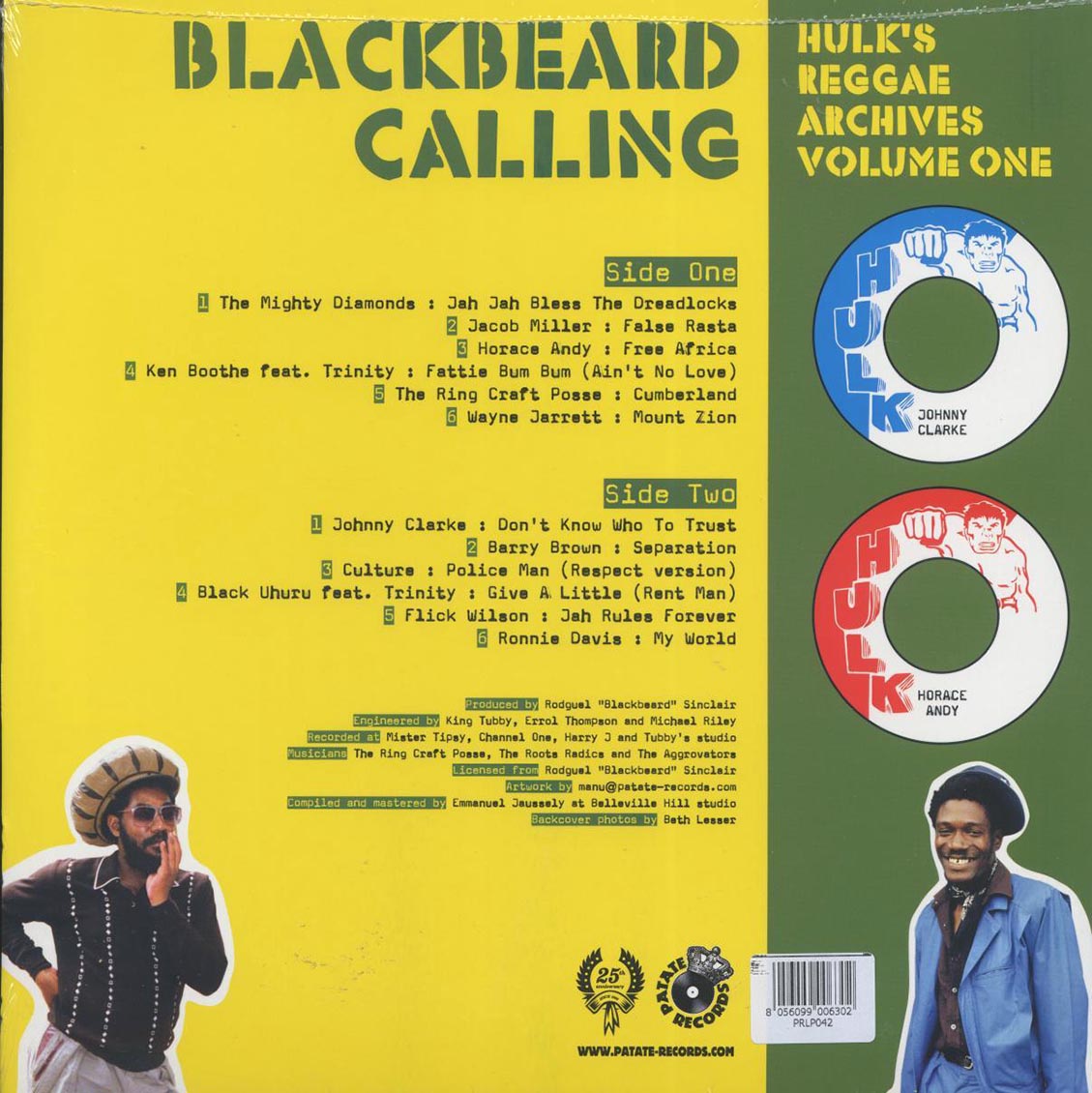 Jacob Miller, Horade Andy, Ken Boothe, Wayne Jarrett, Culture, Etc. - Blackbeard Calling: Hulk's Reggae Archives Volume 1 Vinyl Record