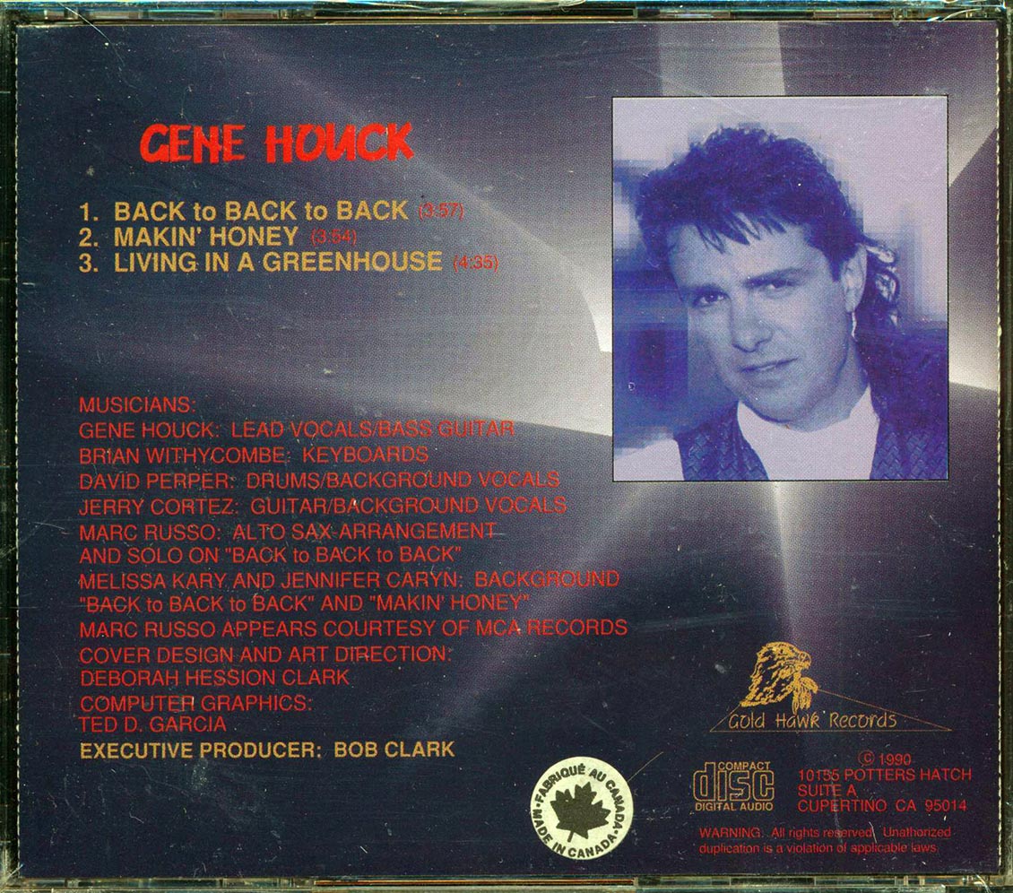 Gene Houck - Back To Back To Back Music CD