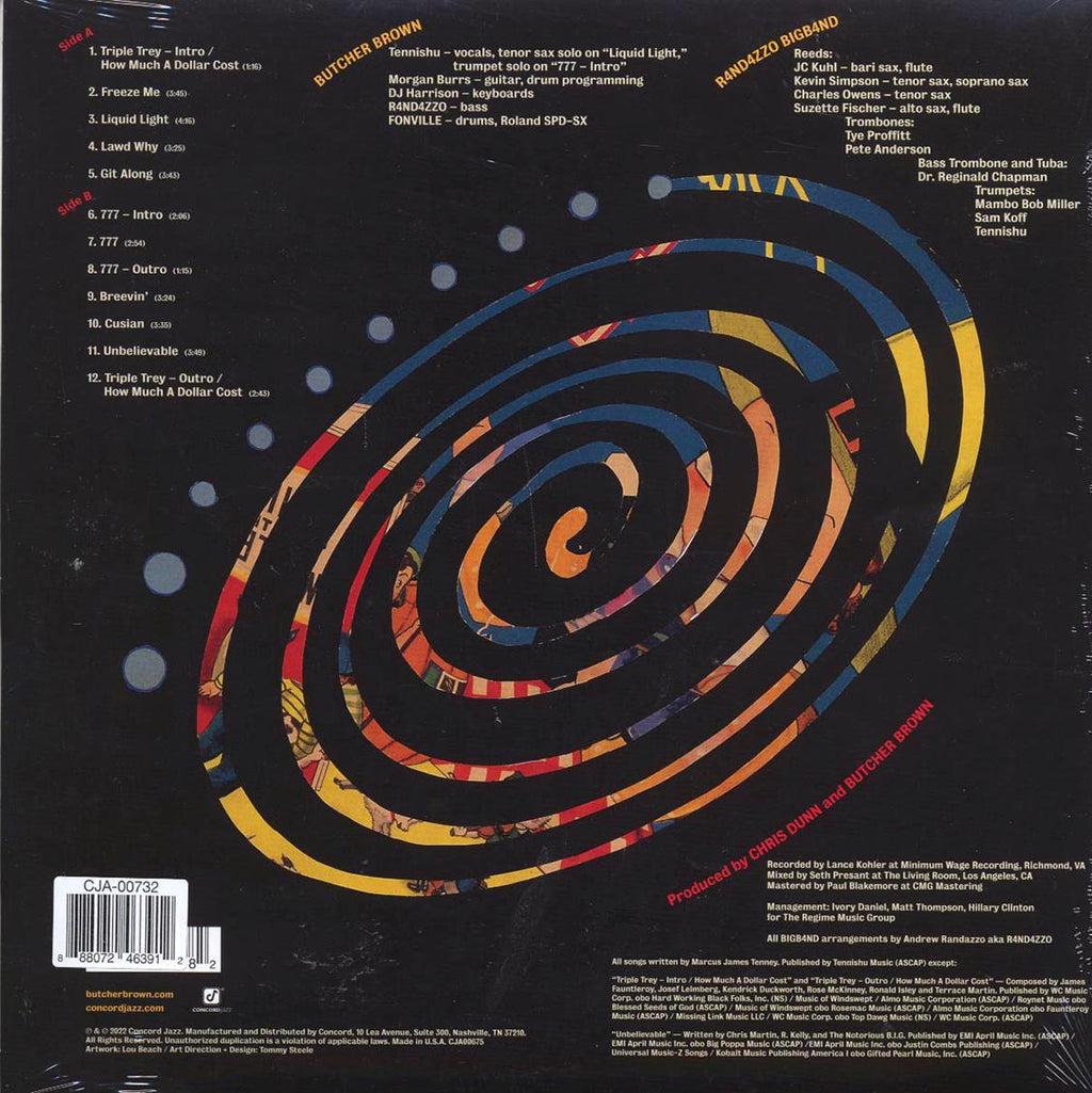 Butcher Brown, Tennishu, R4nd4zzo Bigb4nd - Triple Trey (ltd. ed.) (blue vinyl) (incl. a bonus 45rpm vinyl) Vinyl Record