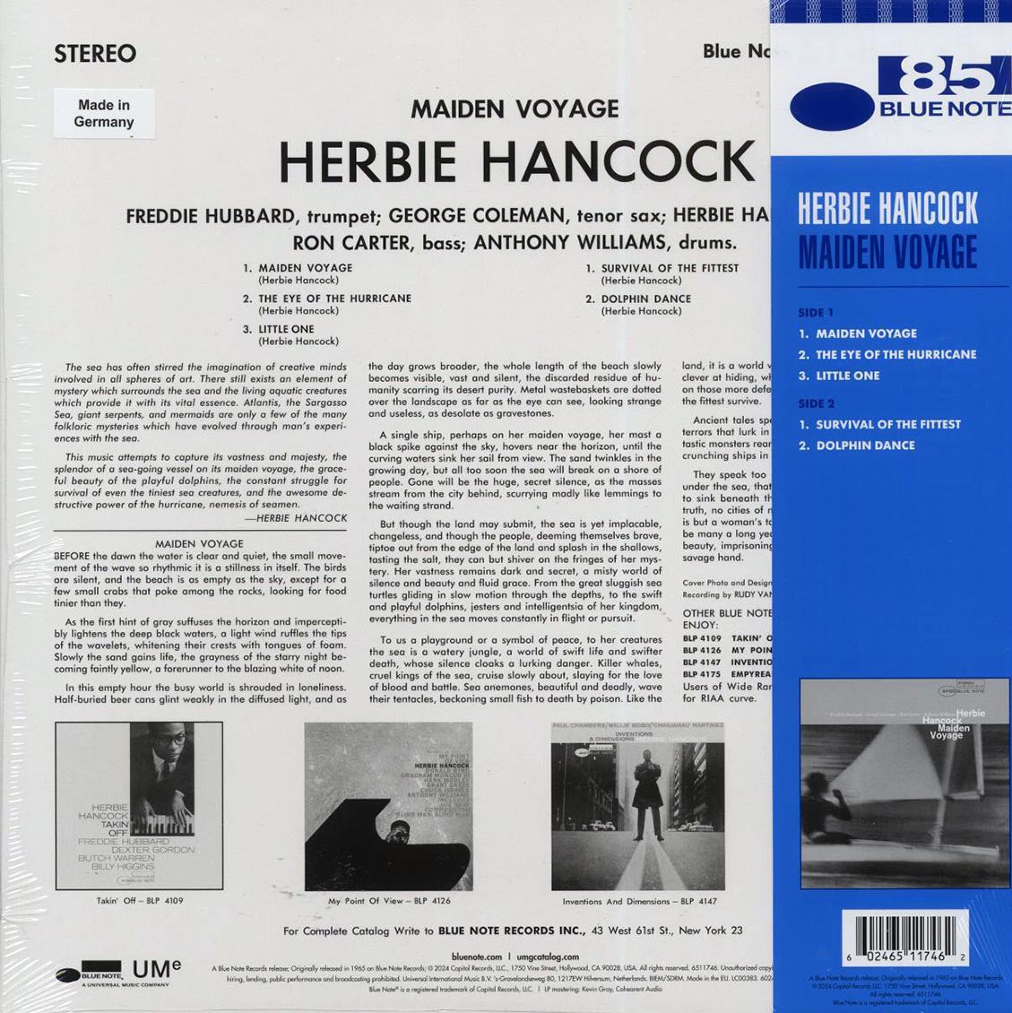 Herbie Hancock - Maiden Voyage (ltd. ed.) (180g) (blue vinyl) Vinyl Record