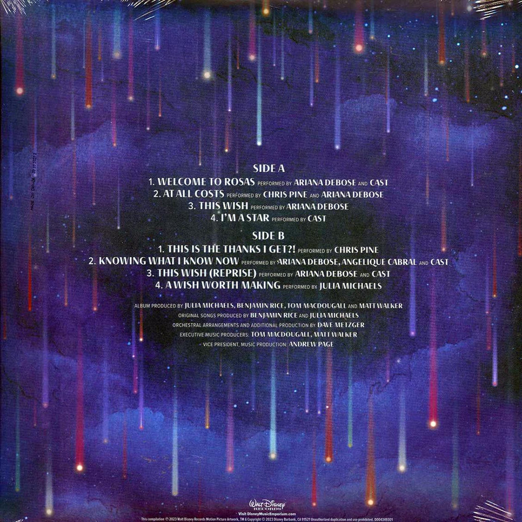 Ariana Debose, Chris Pine, Angelique Cabral, Julia Michaels - Wish: Original Motion Picture Soundtrack (clear vinyl) Vinyl Record
