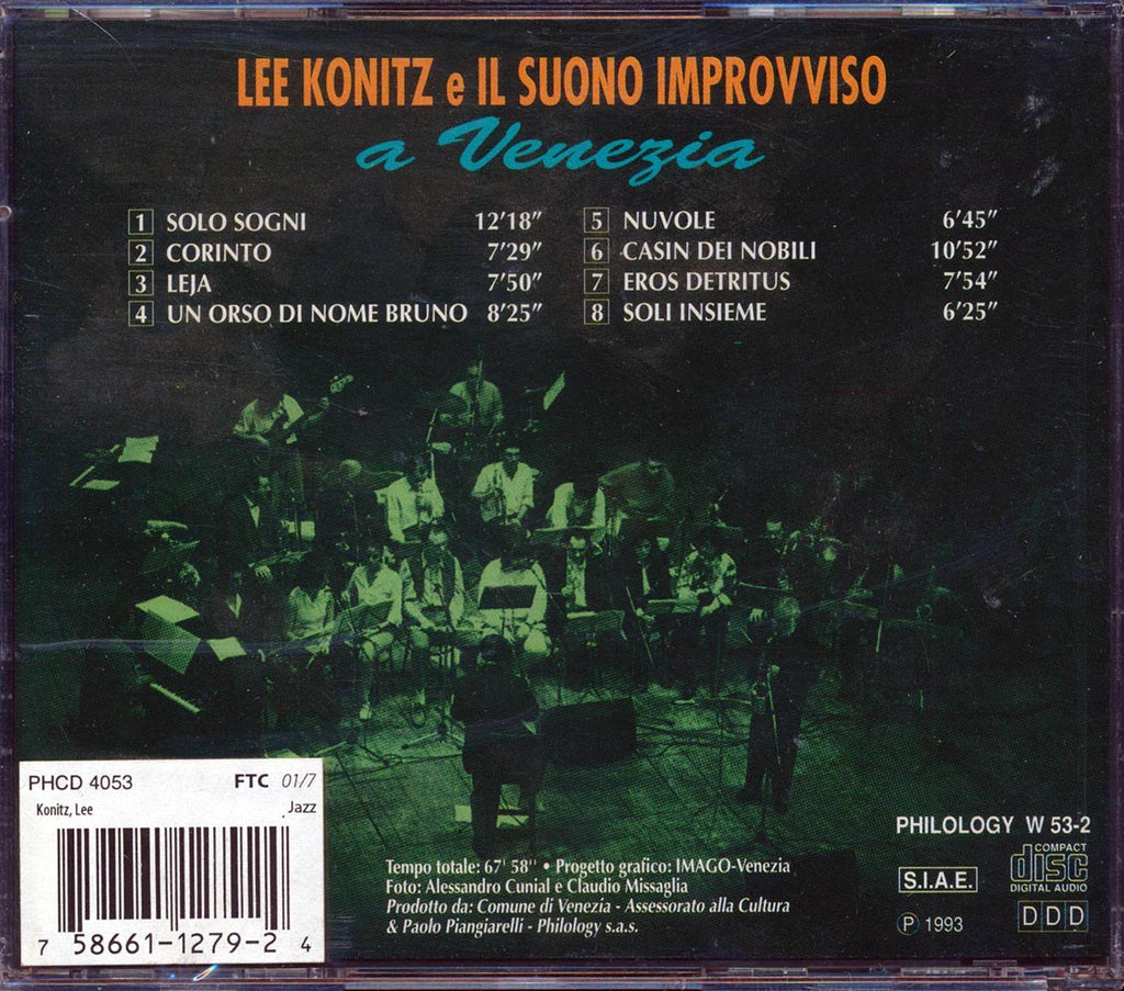 Lee Konitz E Il Suono Improvviso - Lee Konitz E Il Suono Improvviso A Venezia Music CD