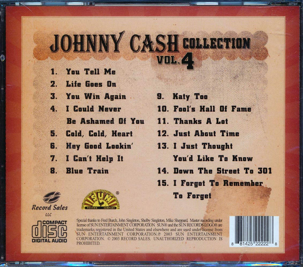 Johnny Cash - Johnny Cash Collection Volume 4 Music CD