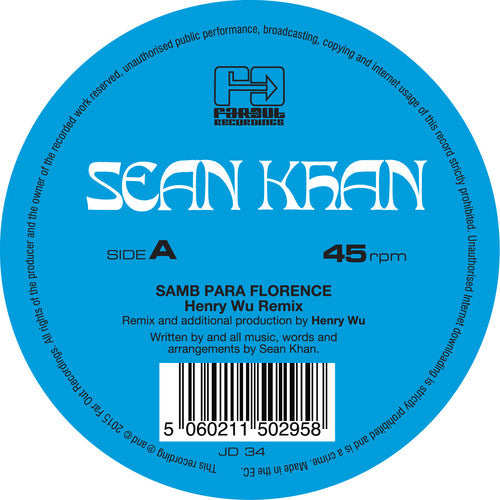 Khan,sean - Samba Para Florence / Things To Say (remixes) - Vinyl Record