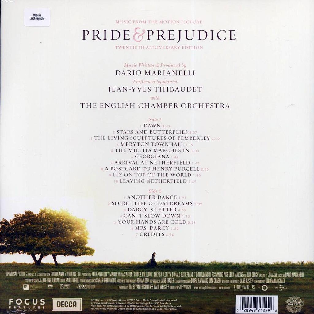 Dario Marianelli, Jean-Yves Thibaudet - Pride & Prejudice: Music From The Motion Picture (Twentieth Anniversary Edition) (ltd. ed.) (pink/baby blue swirl) Vinyl Record