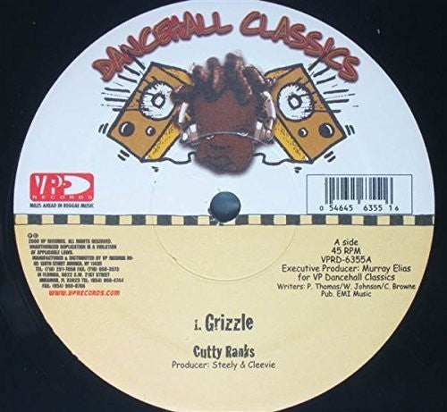 Ranks,cutty - Grizzle - Vinyl Record