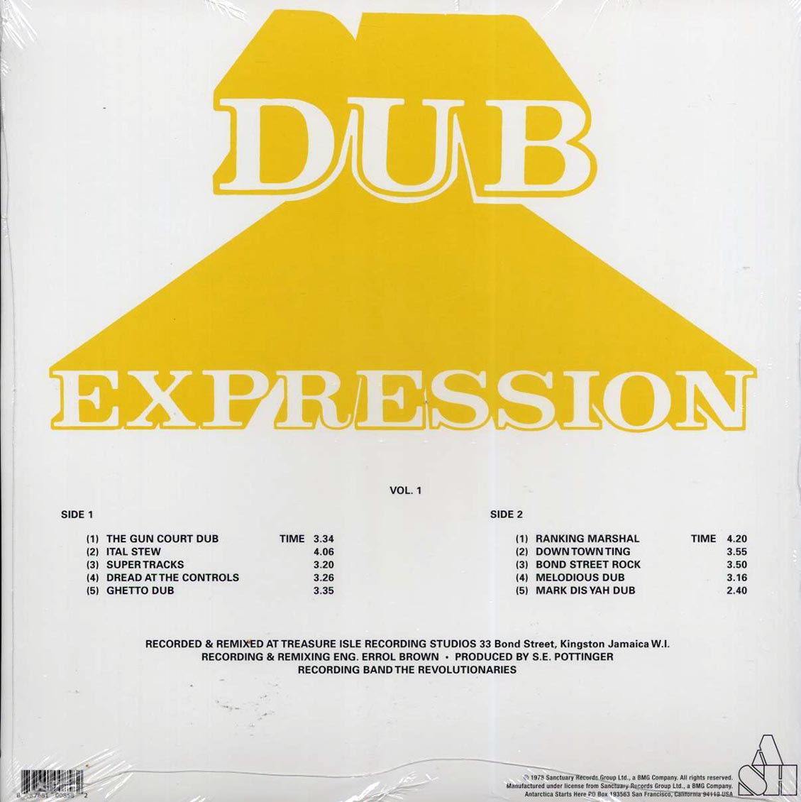 Errol Brown, The Revolutionaries - Dub Expression Vinyl Record