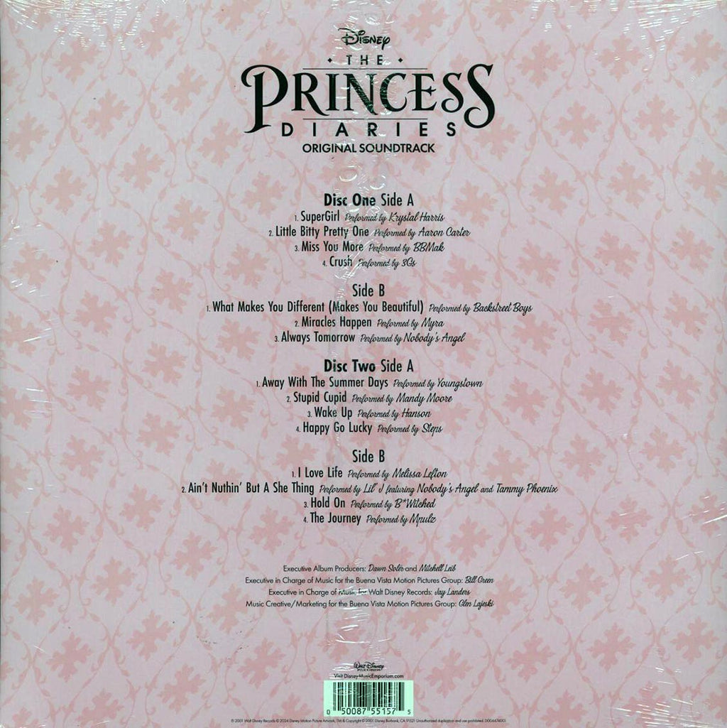 Mandy Moore, Backstreet Boys, Krystal Harris, Etc. - The Pricess Diaries: Original Soundtrack (2xLP) (clear/blue splatter vinyl) Vinyl Record
