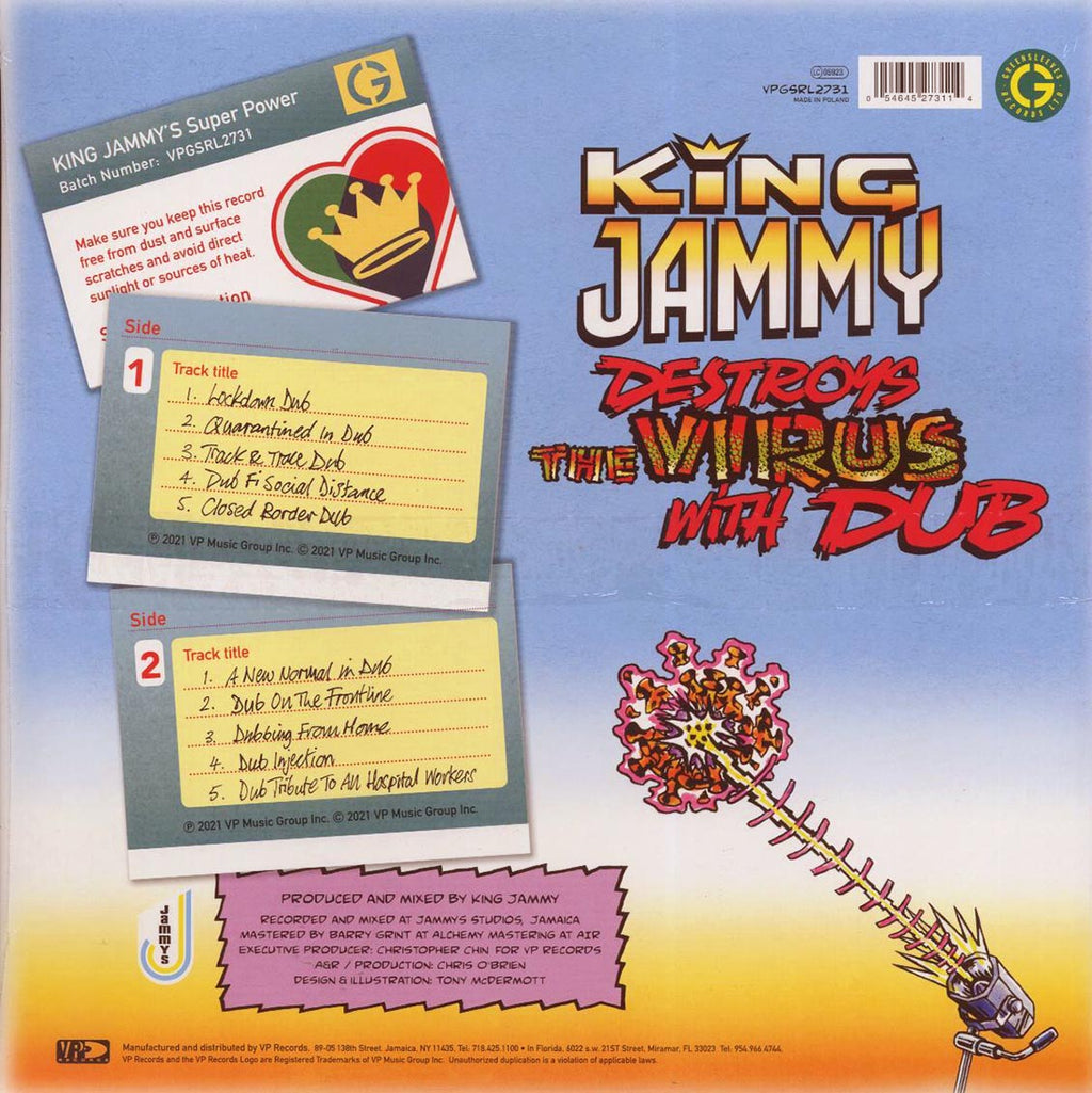 King Jammy - King Jammy Destroys The Virus With Dub Vinyl Record