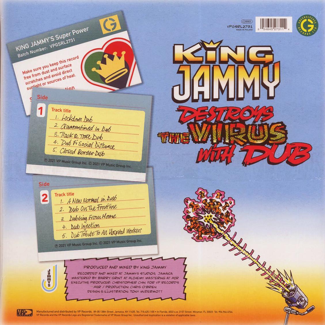 King Jammy - King Jammy Destroys The Virus With Dub Vinyl Record